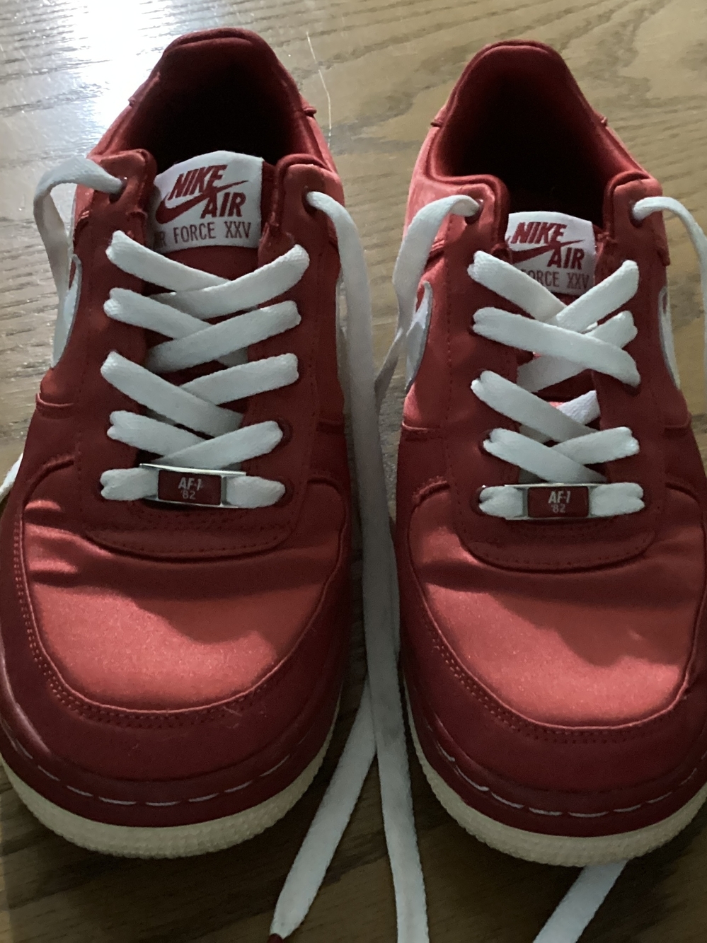 Nike Women’s Air Force XXV Red and White Sneakers